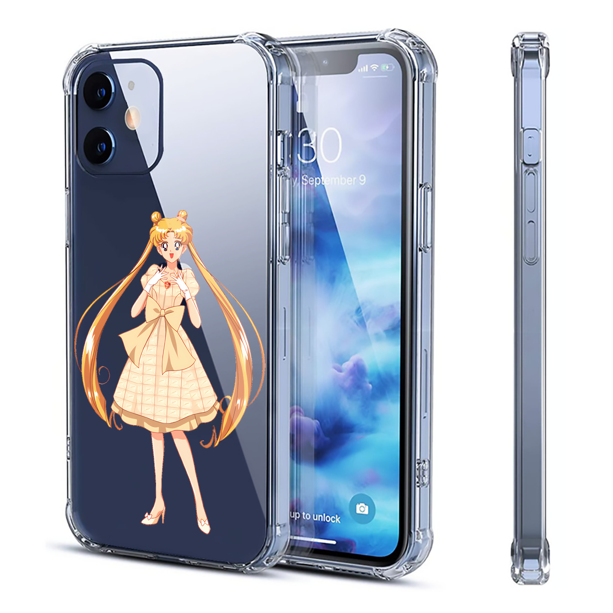 （画像用） 美少女戦士セーラームーン 愛野 美奈子 あいの みなこ Sailor Moon Aino Minako 【iPhone 12シリーズ対応】透明スマホケース（クリアソフトケース）